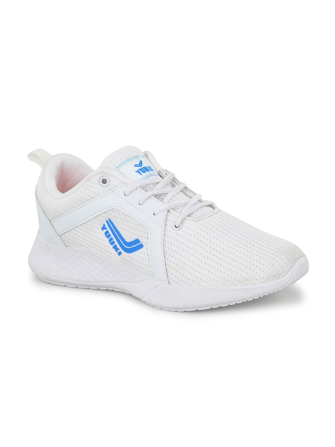

Yuuki Men White Mesh Non-Marking Running Shoes