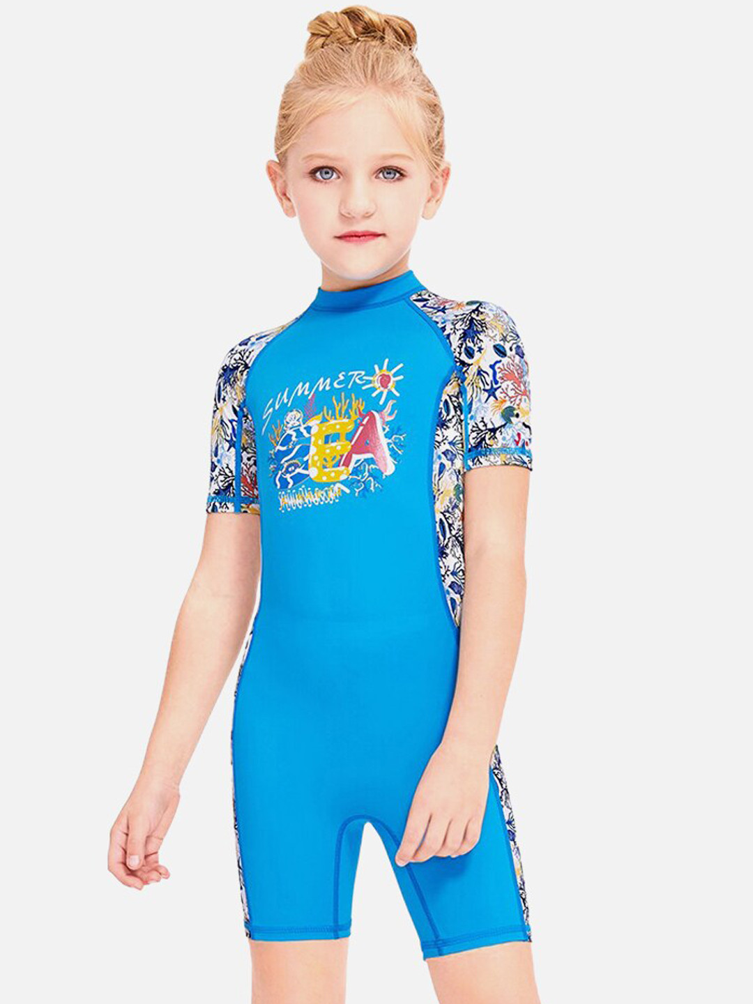 

Little Surprise Box LLP Kids Blue Printed Swimwear