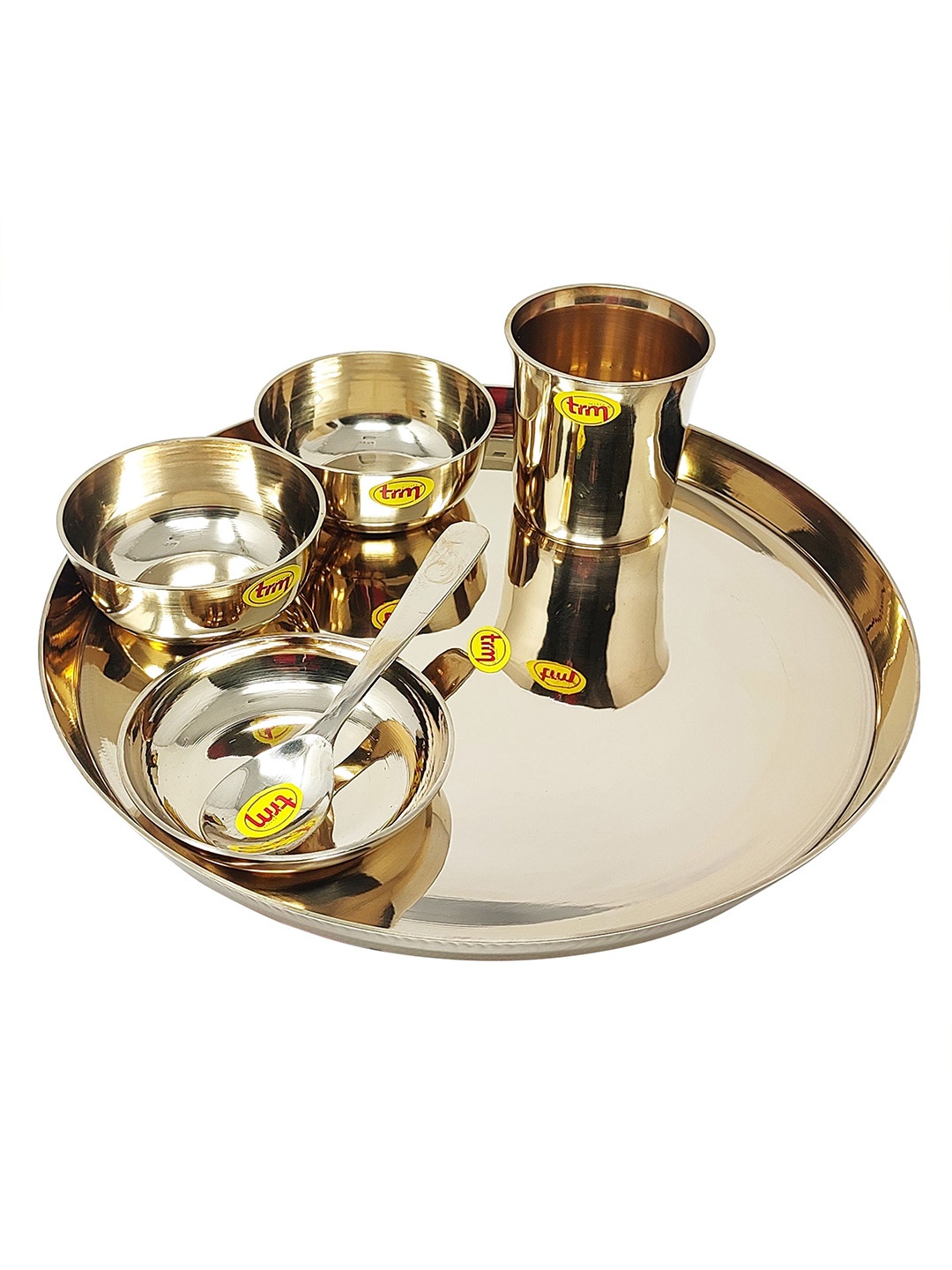 

TRM 6 Pieces Copper-Toned Copper Glossy Dinner Set