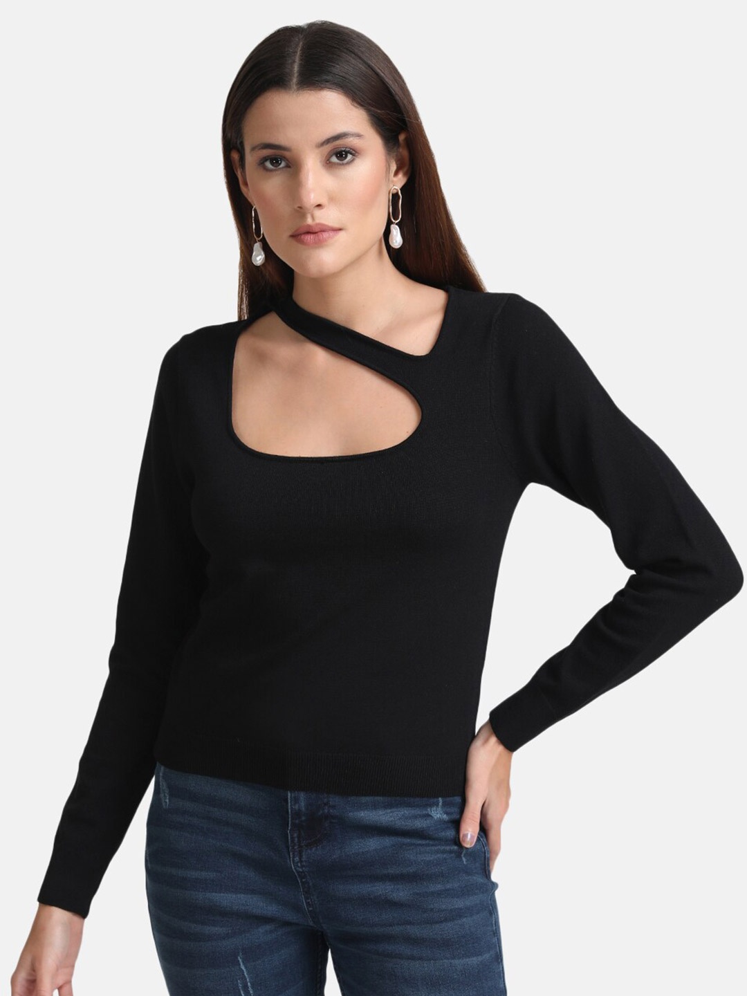 

Kazo Women Black Pullover