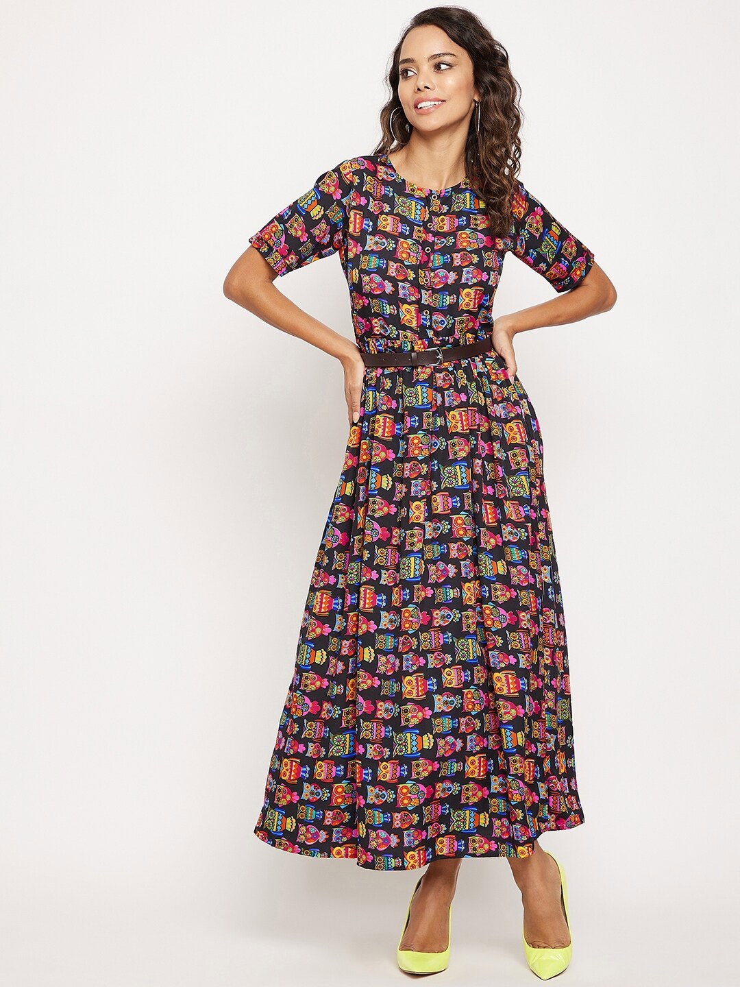 

Uptownie Lite Women Skater Maxi Dress, Black