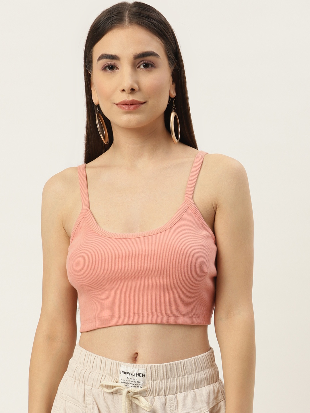 

Besiva Pink Bralette Crop Top