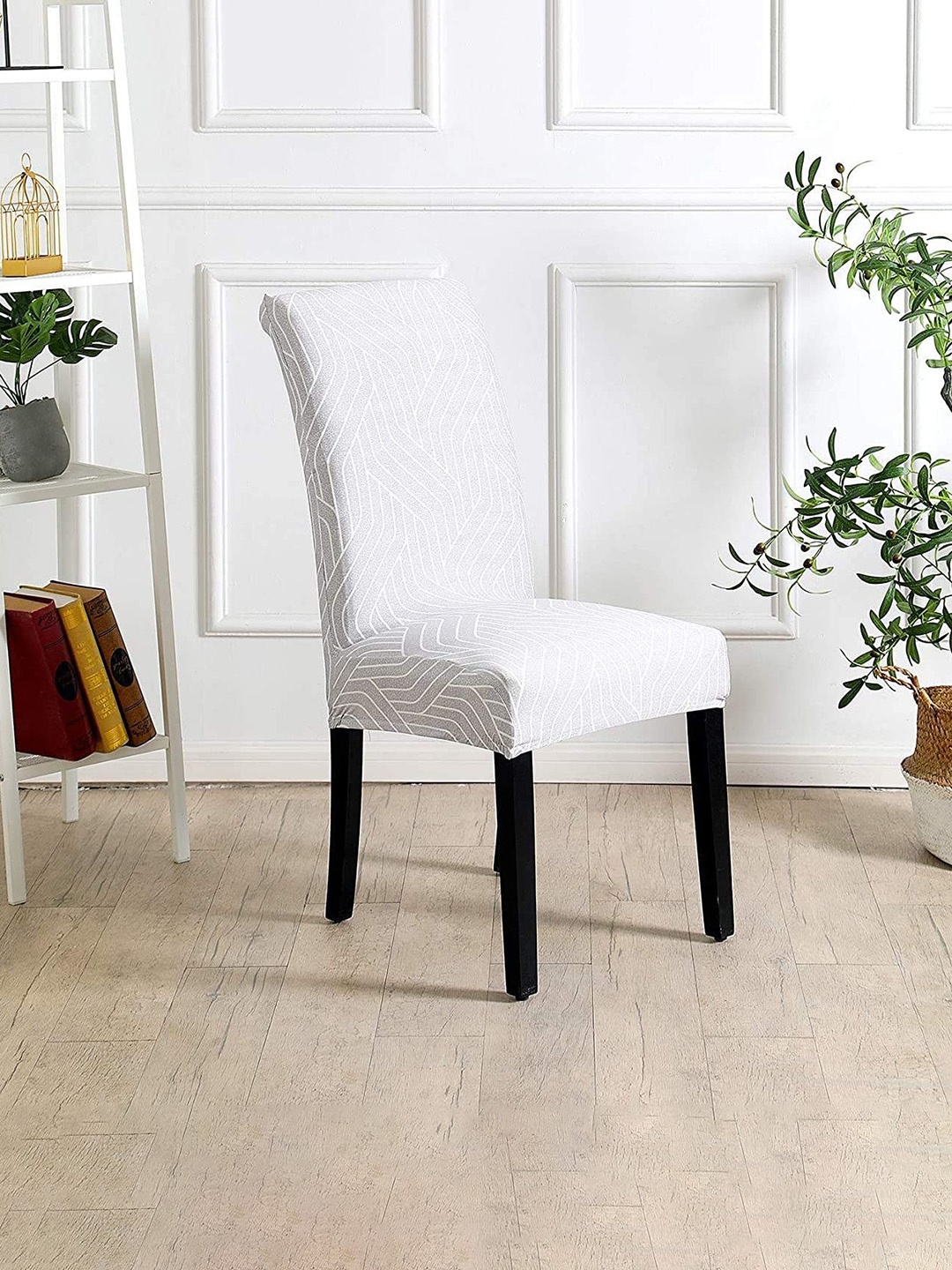 

HOUSE OF QUIRK Set Of 4 Grey Printed Chair Covers