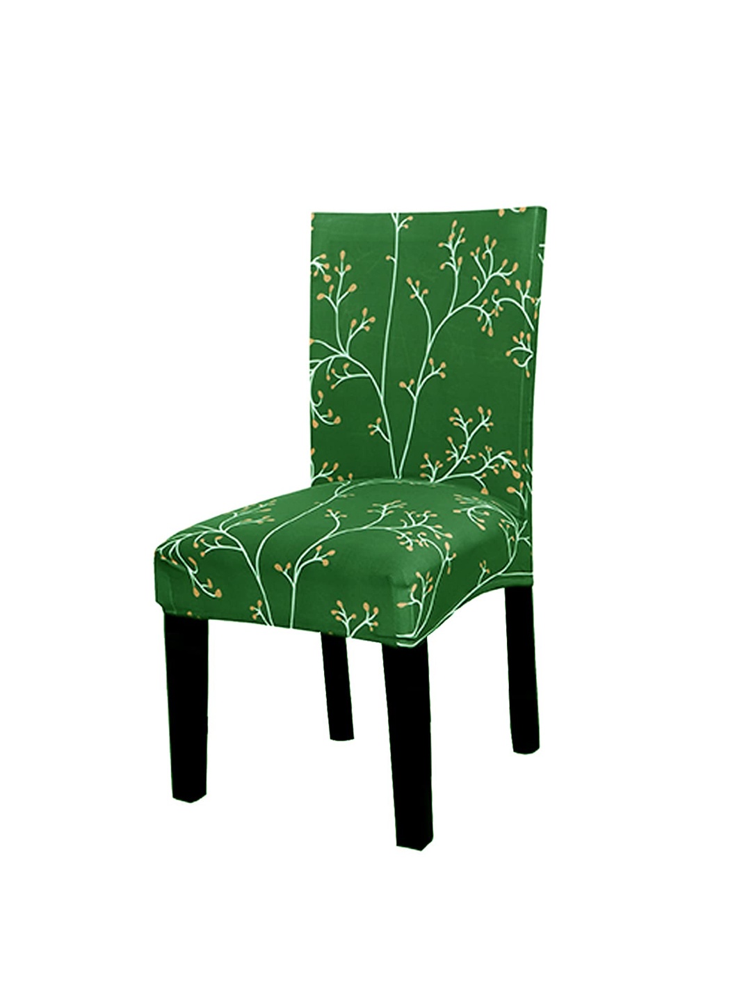 

HOUSE OF QUIRK Green Printed Removable Chair Cover