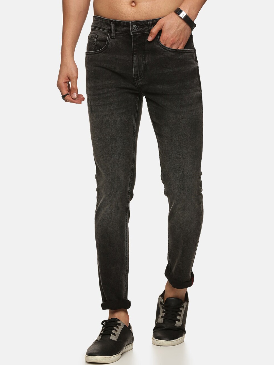 

Old Grey Men Skinny Fit Light Fade Stretchable Denim Jeans