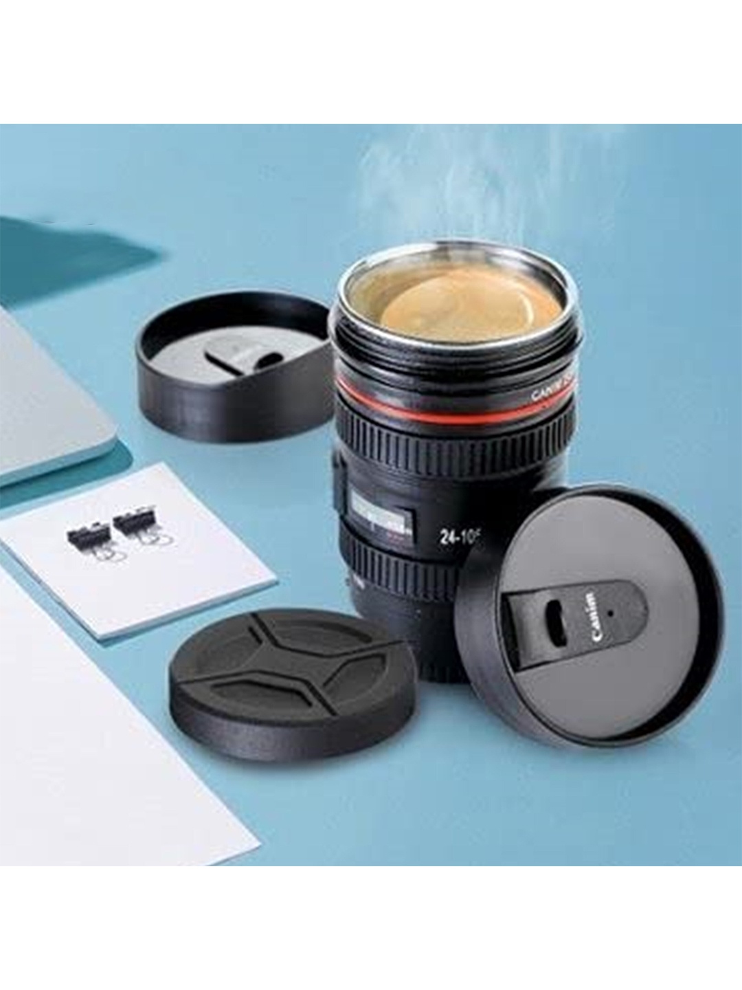 

TRM Black Solid Stainless Steel Matte Mugs Set of Cups and Mugs