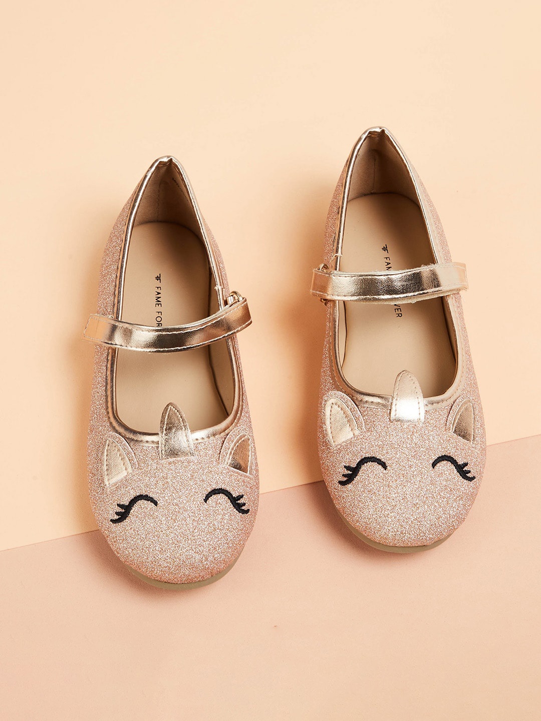 

Fame Forever by Lifestyle Girls Beige Embellished Ballerinas Flats