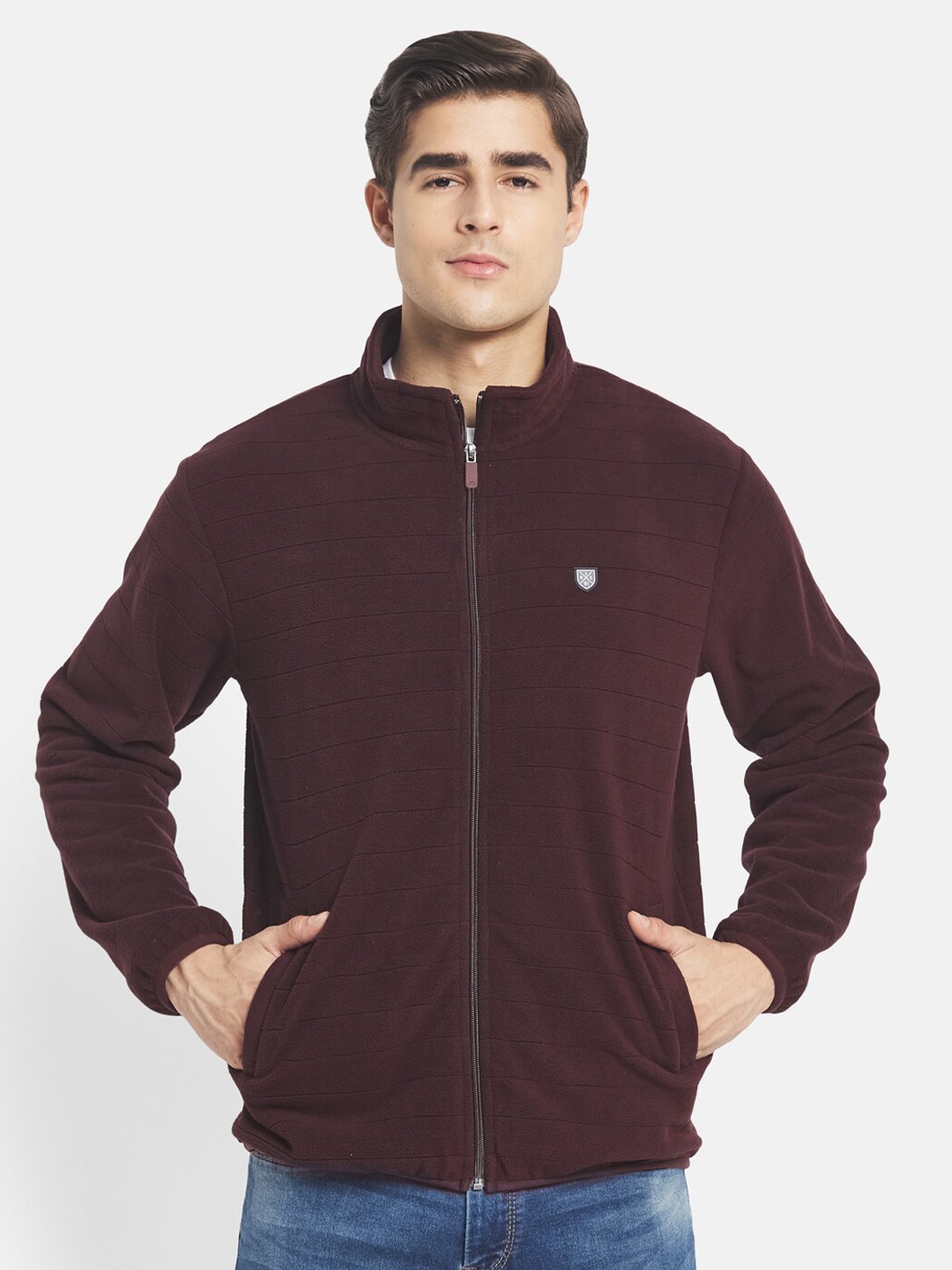 

Octave Men Maroon Fleece Sweatshirt