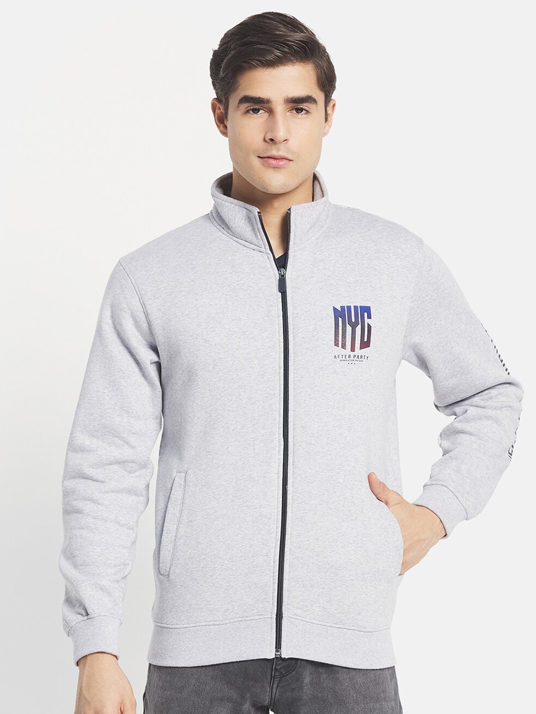 

Octave Men Grey Sweatshirt