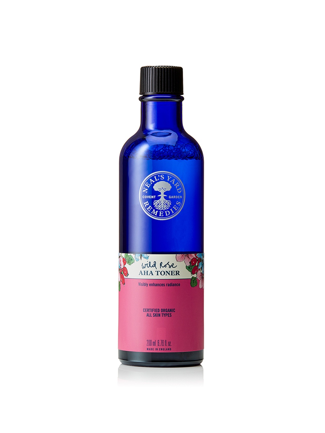 

Neal's Yard Remedies Wild Rose AHA Toner for All Skin Types - Enhances Radiance - 200ml, Navy blue
