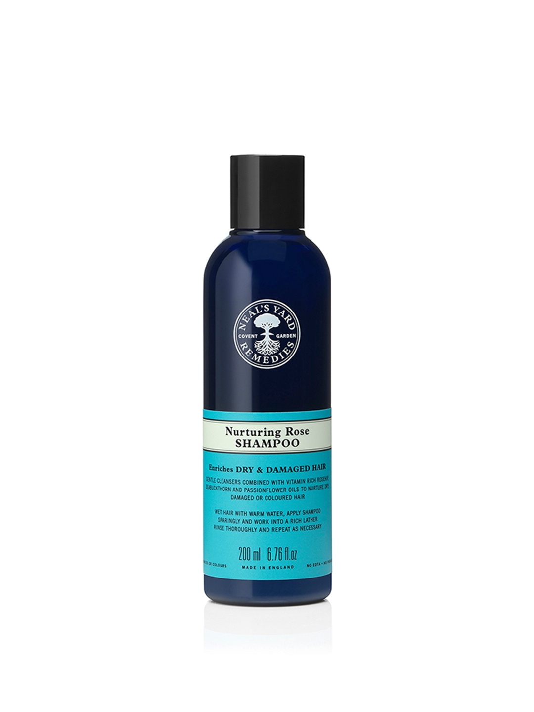 

Neal's Yard Remedies Organic Nurturing Rose Shampoo with Sea Buckthorn Oil - 200 ml, Blue