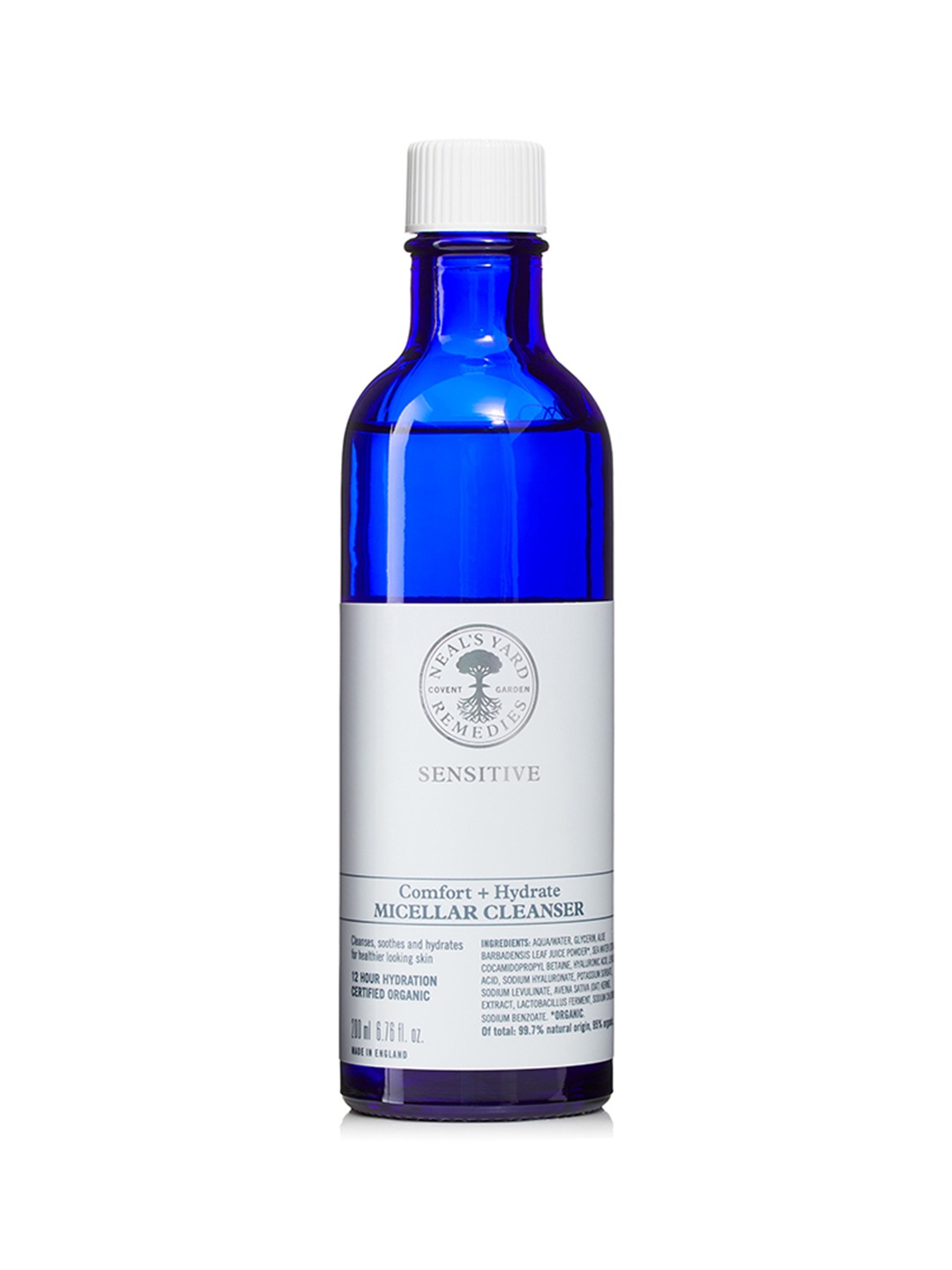 

Neal's Yard Remedies Organic Sensitive Comfort + Hydrate Micellar Cleanser - 200 ml, Blue