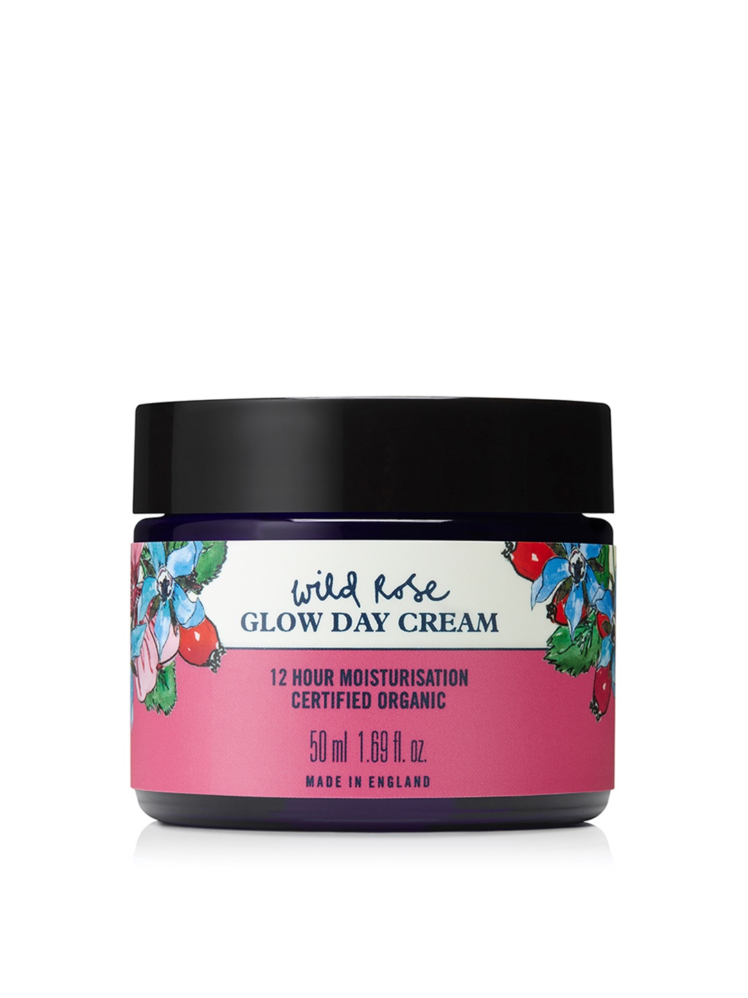 

Neal's Yard Remedies Organic Wild Rose Glow Day Cream for All Skin Types - 50 ml, Pink