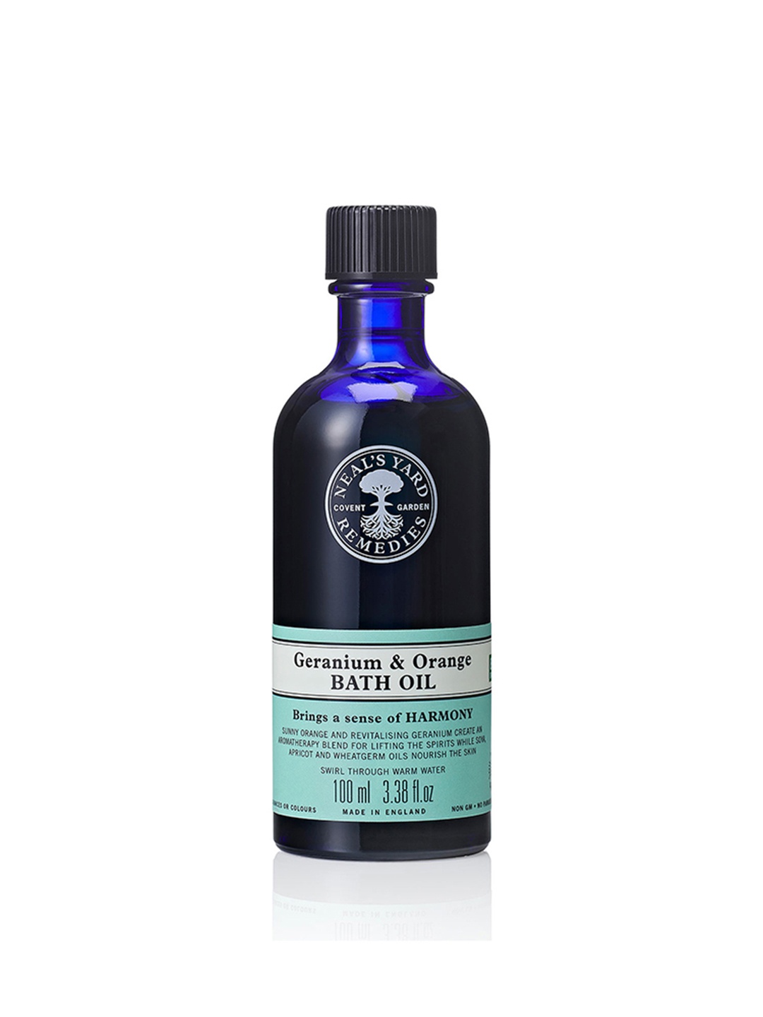 

Neal's Yard Remedies Geranium & Orange Bath Oil For Skin Conditioning - 100 ml, Blue