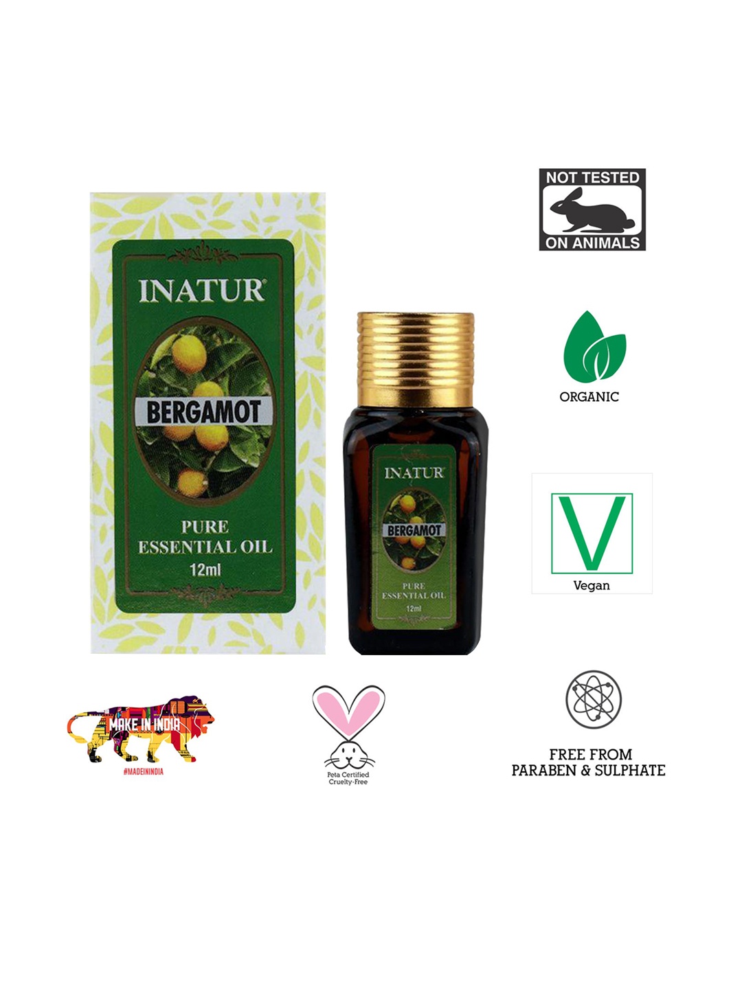 

Inatur Peppermint Pure Essetial Oil, Brown