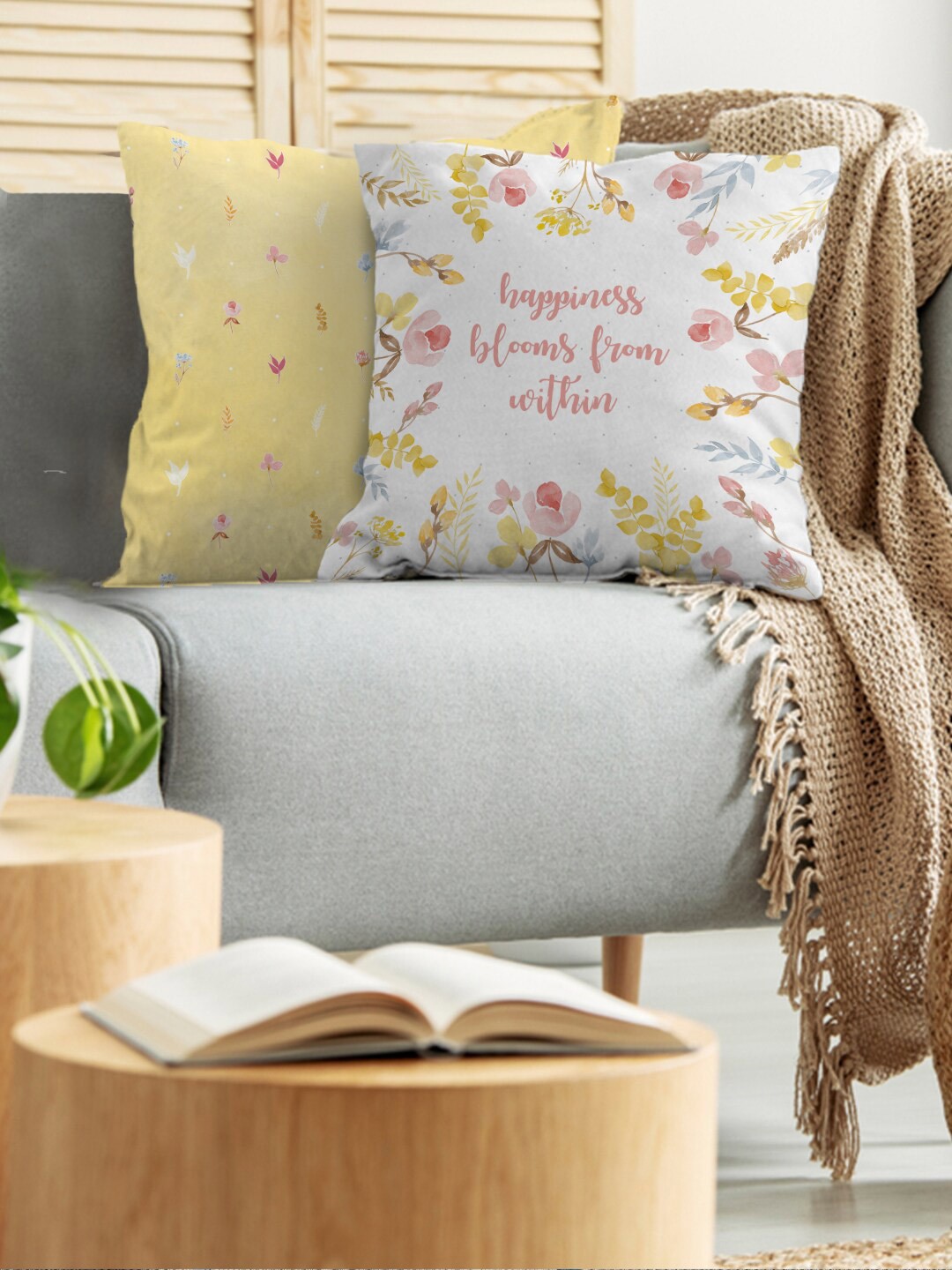 

HomeTown Unisex Mustard Cushion Covers