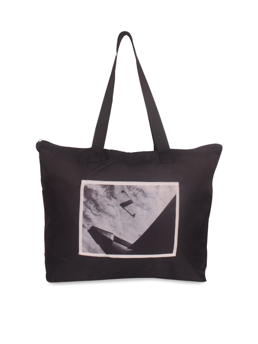 

Bagkok Black Colourblocked Shopper Shoulder Bag