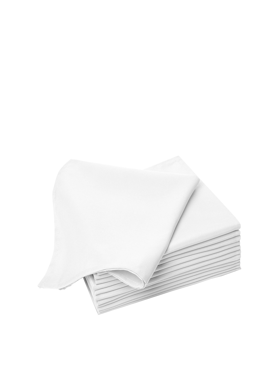 

PIZUNA LINENS White Solid Cotton Small Dinner Napkins