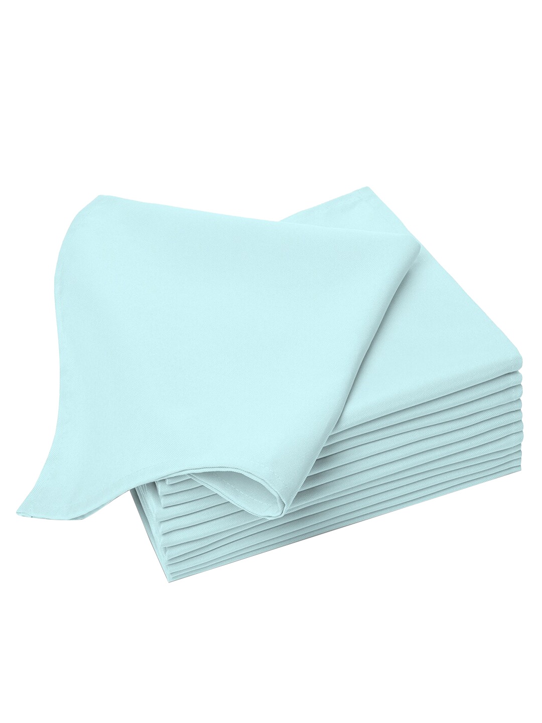 

PIZUNA LINENS Set Of 24 Turquoise Blue Solid Pure Cotton Napkin Set