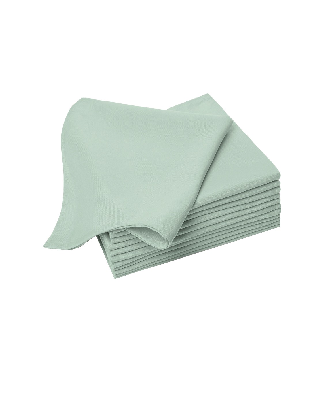 

PIZUNA LINENS Set Of 8 Green Solid Pure Cotton Napkin Set