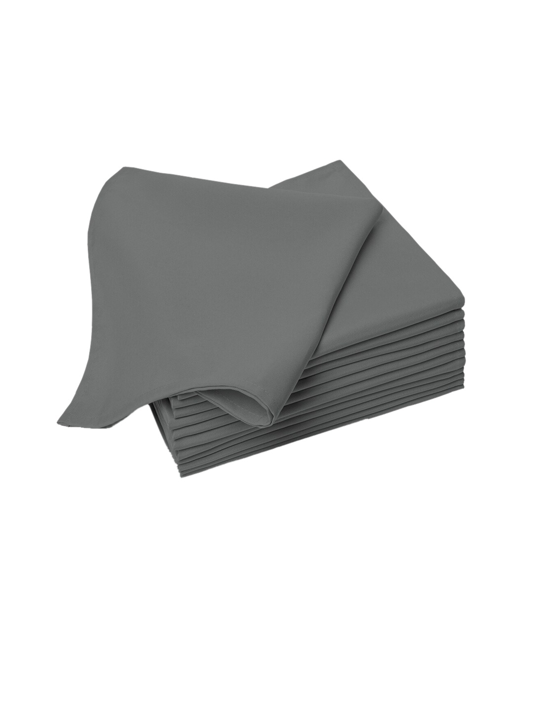 

PIZUNA LINENS Set Of 24 Pure Cotton Dinner Napkins, Grey