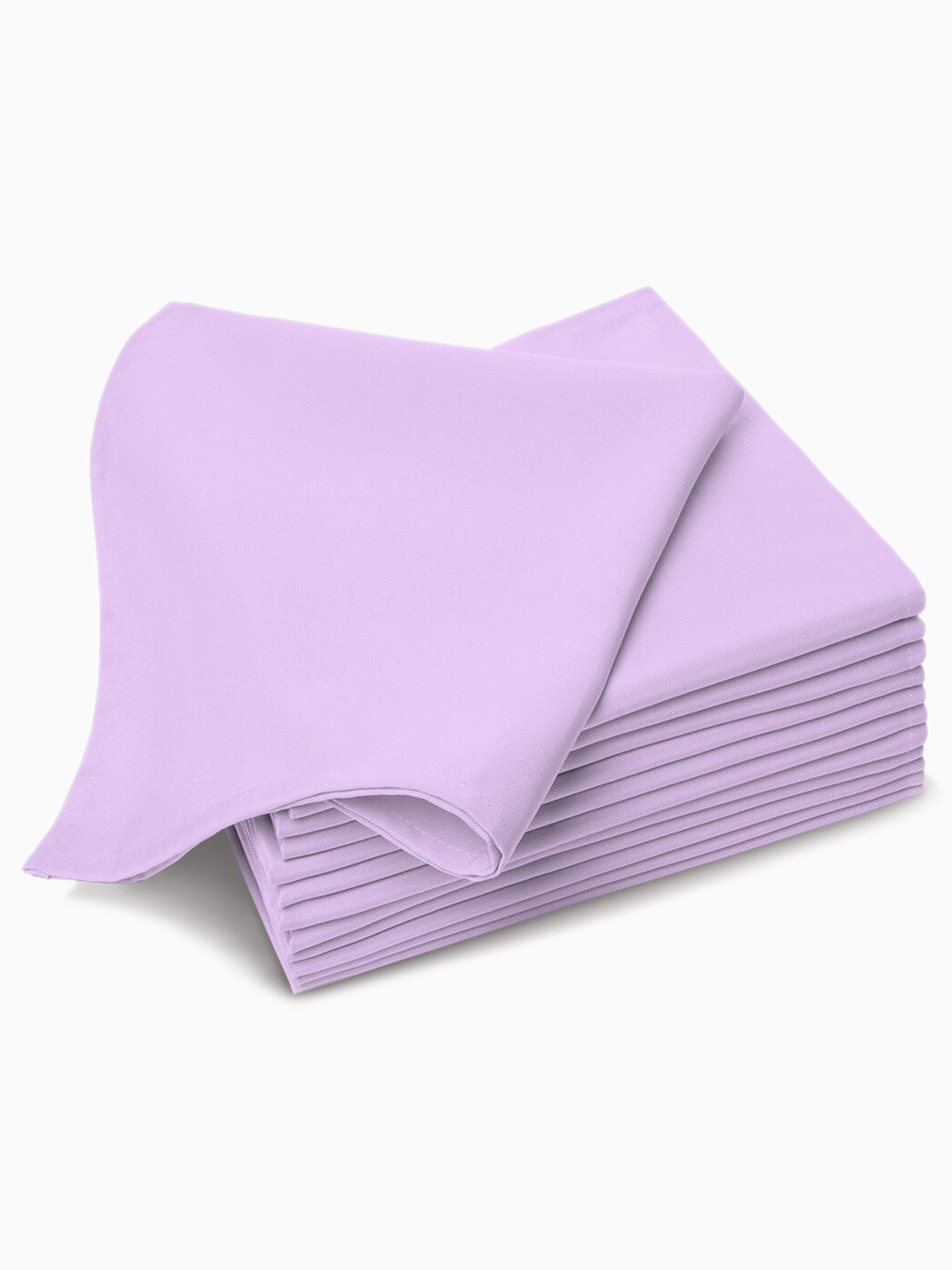 

PIZUNA LINENS Set Of 24 Lavender-Coloured Solid Pure Cotton Napkin Set