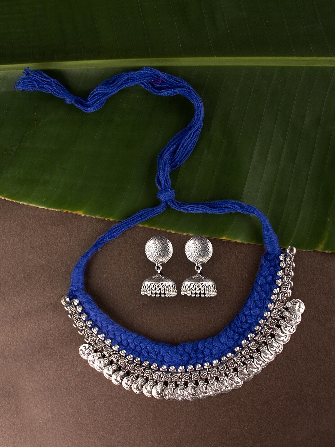 

Ozanoo Women Temple Jewellery Set, Silver