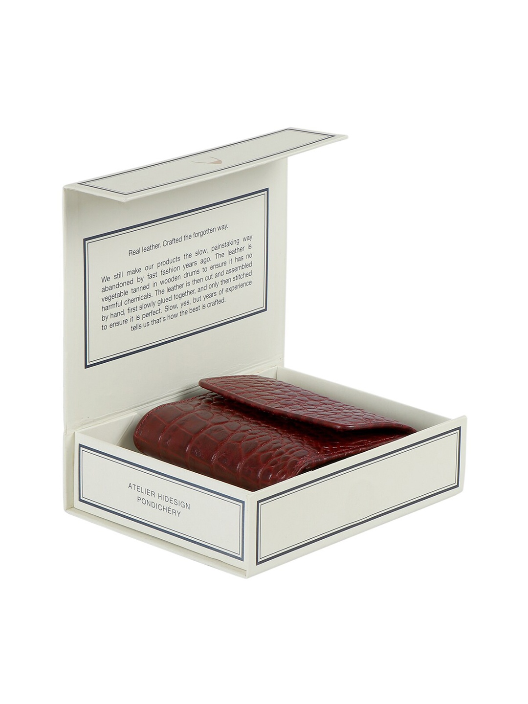 

Hidesign Women Red Abstract Leather Three Fold Wallet
