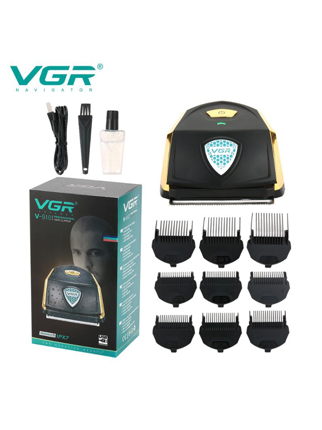 

VGR Men Black Solid Hair Clipper