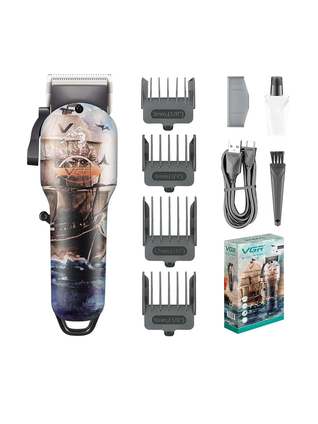 

VGR Men V-690 Professional Hair Clipper | Cordless Hair Clipper, Multi