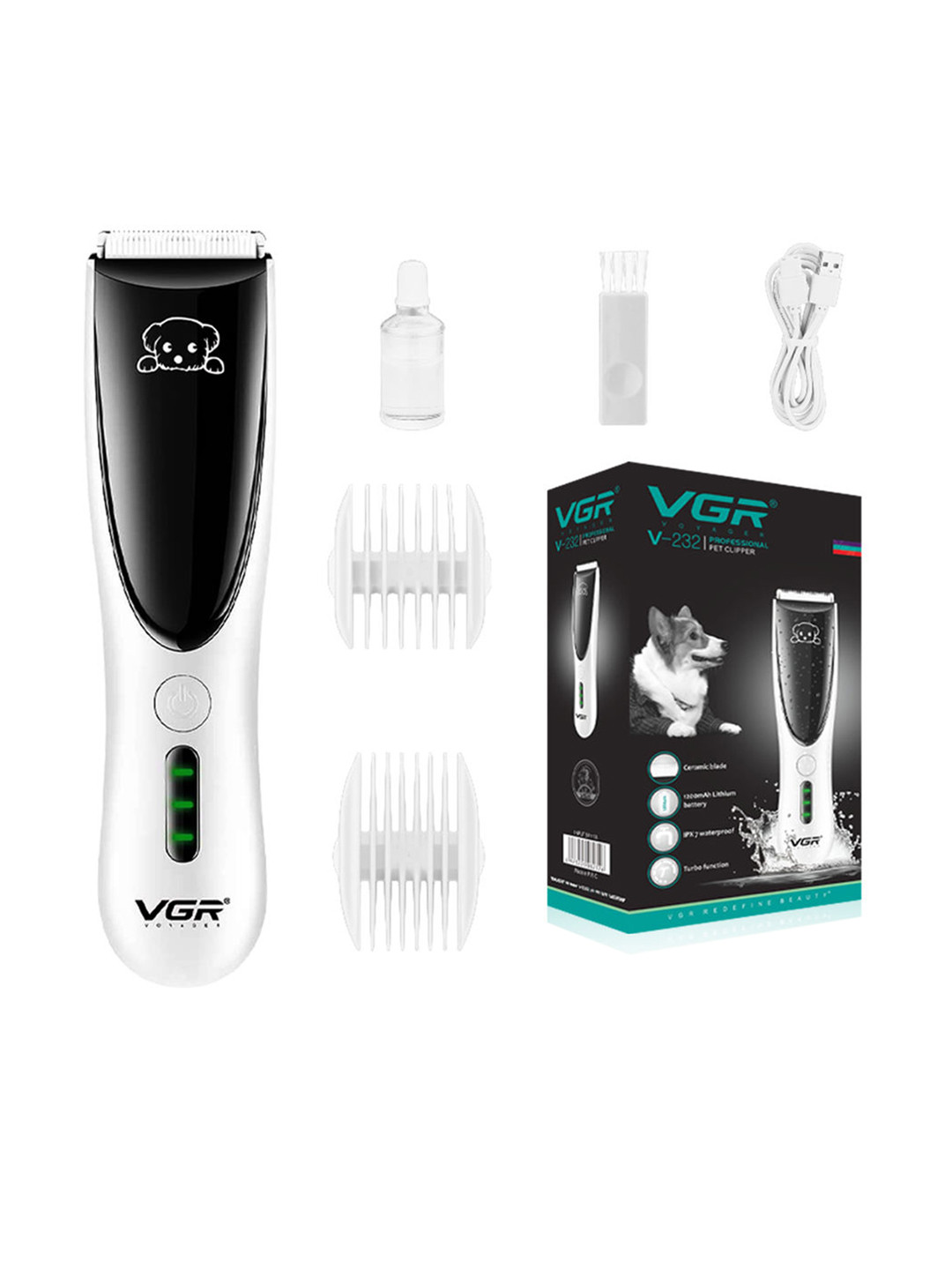 

VGR Unisex V-232 Professional White Solid Pet Clipper