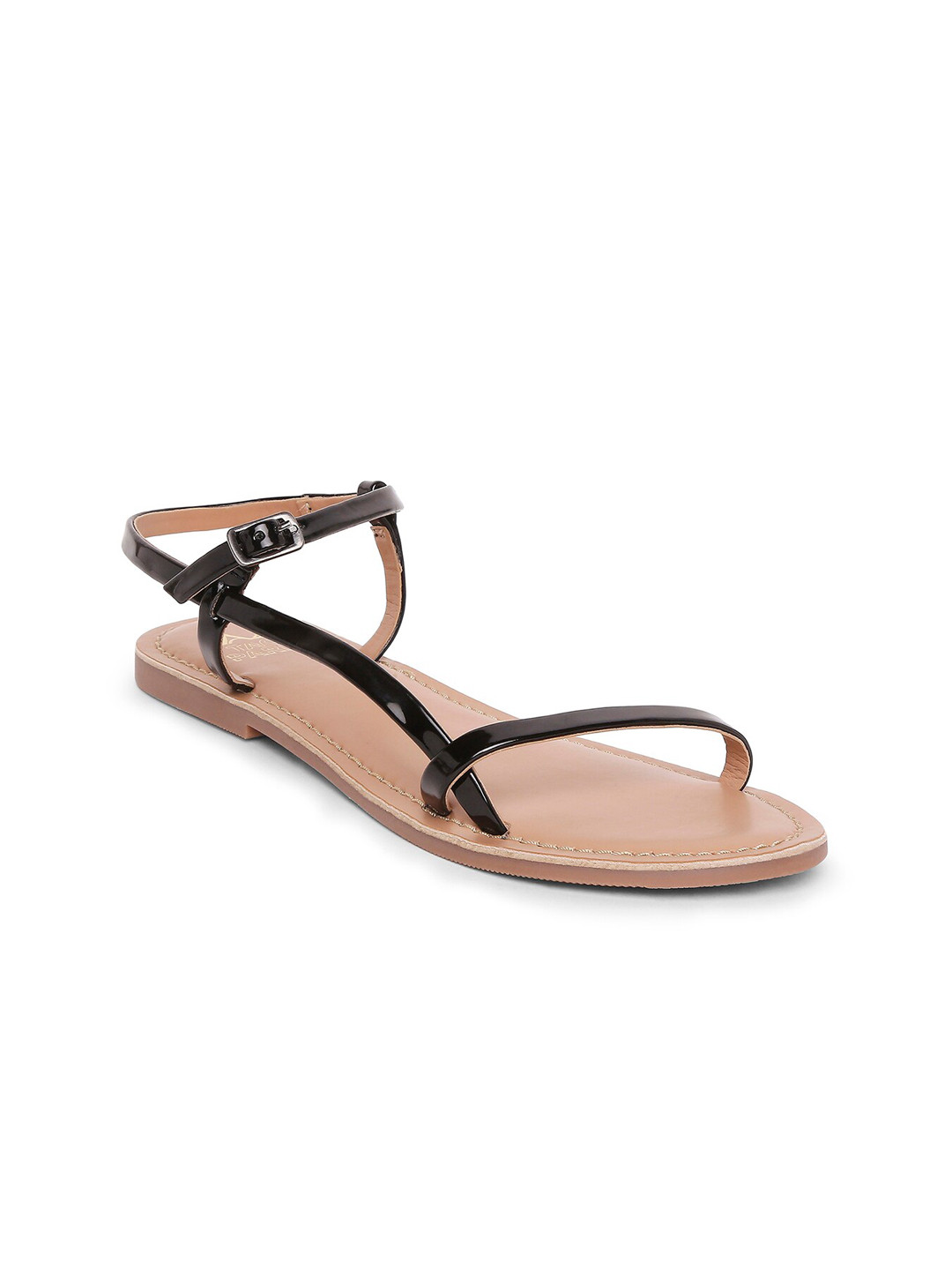 

Tao Paris Women Black & Beige Open Toe Flats