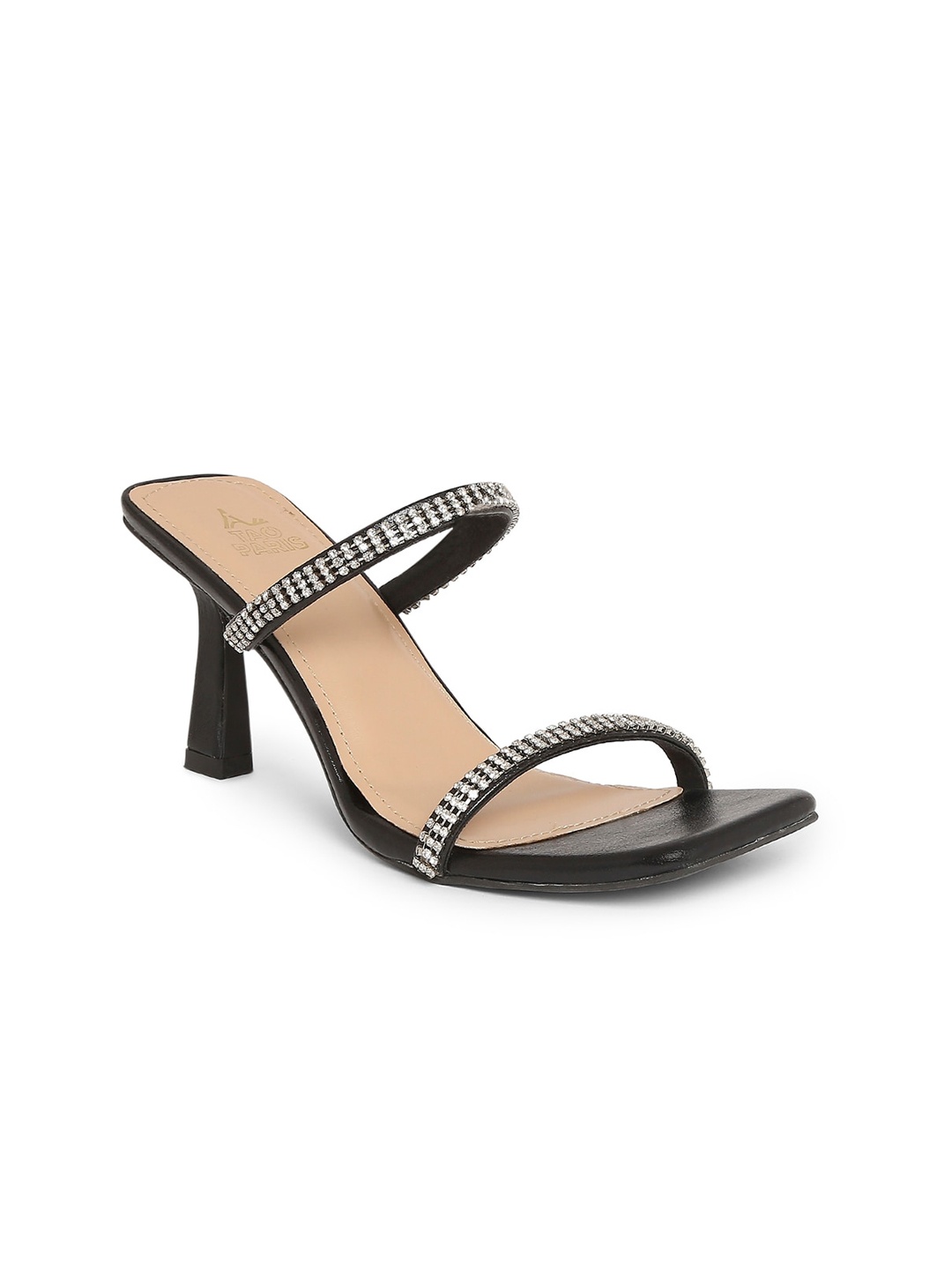 

Tao Paris Black Embellished Slim Heels