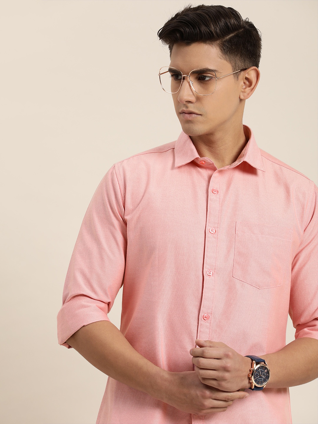 

INVICTUS Men Slim Fit Casual Shirt, Pink