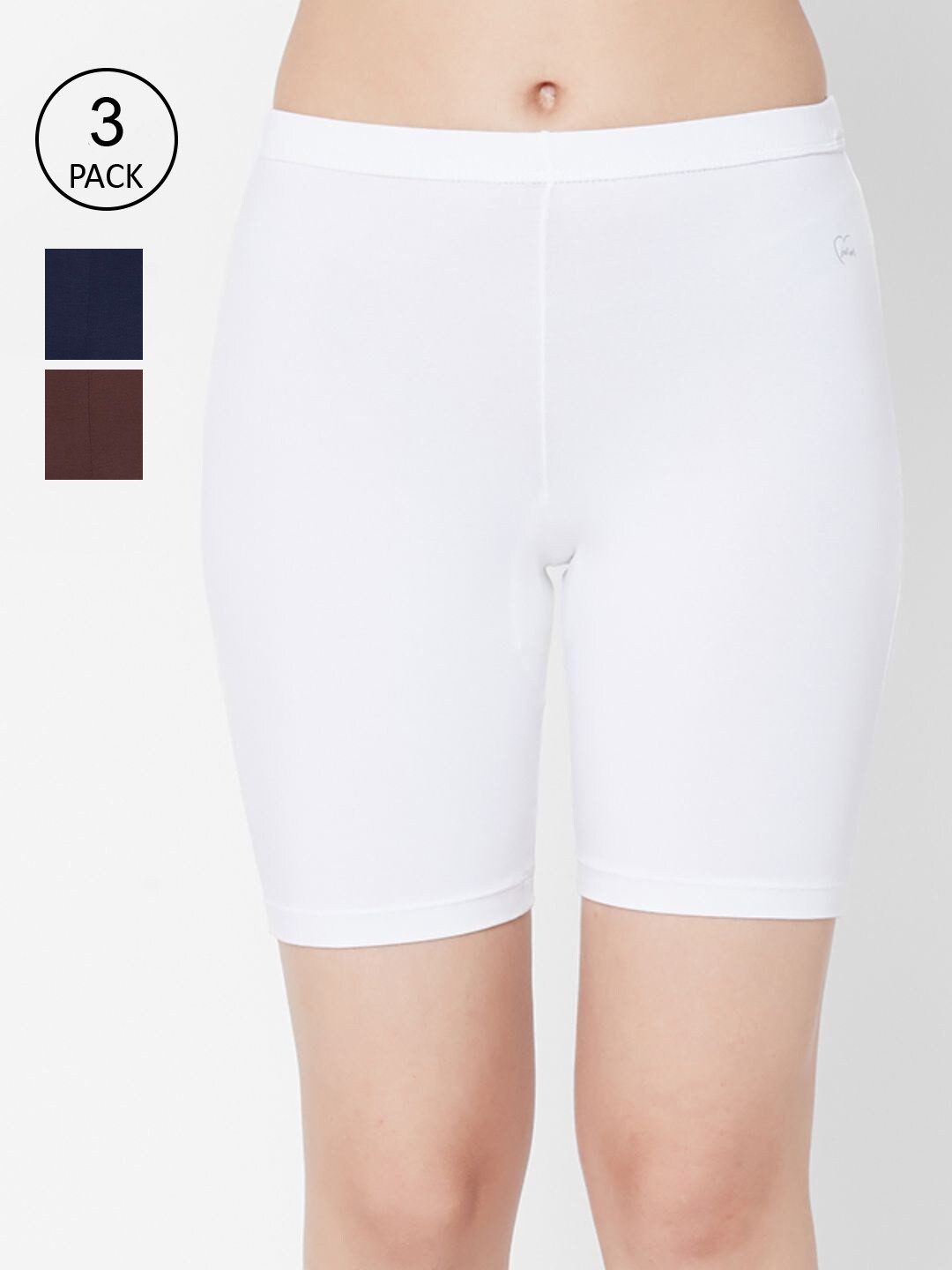 

Juliet Women Pack Of 3Solid Pure Cotton Boy Shorts Briefs Number of packs mentioned in VAN - 3, Navy blue
