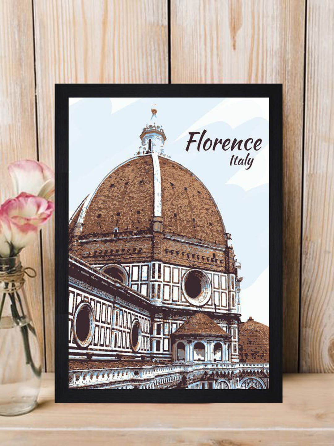 

Gallery99 Black & White Florence Italy Framed Canvas Wall Art