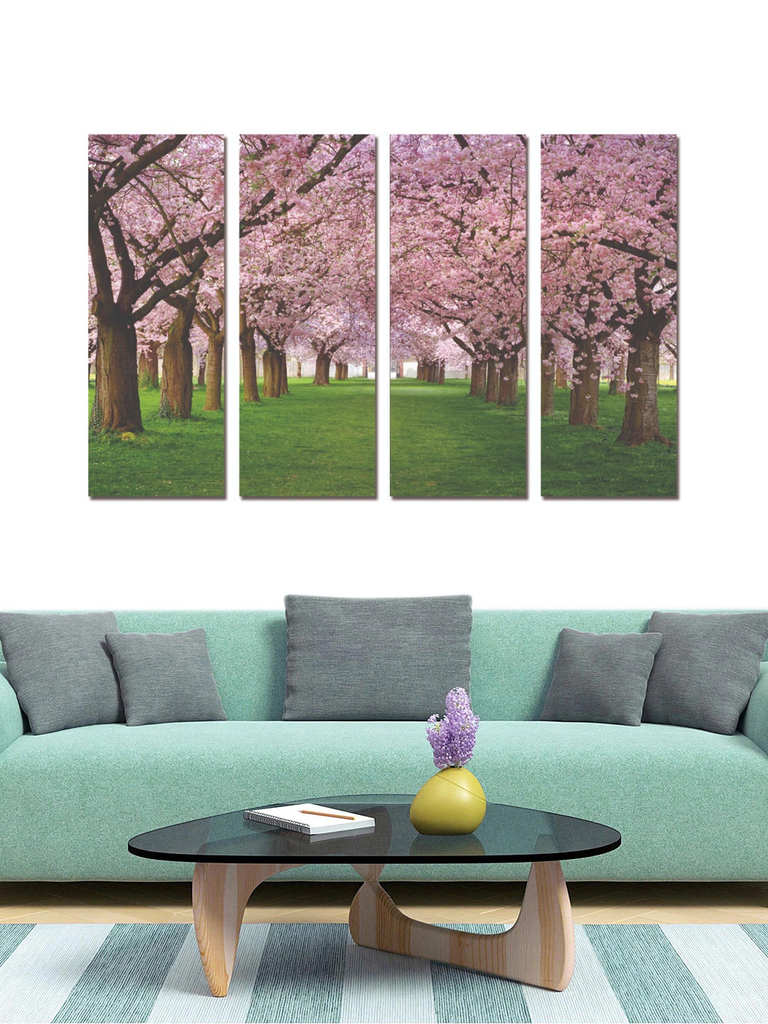 

Gallery99 Set Of 4 Pink Cherry Blossom Wall Paintings