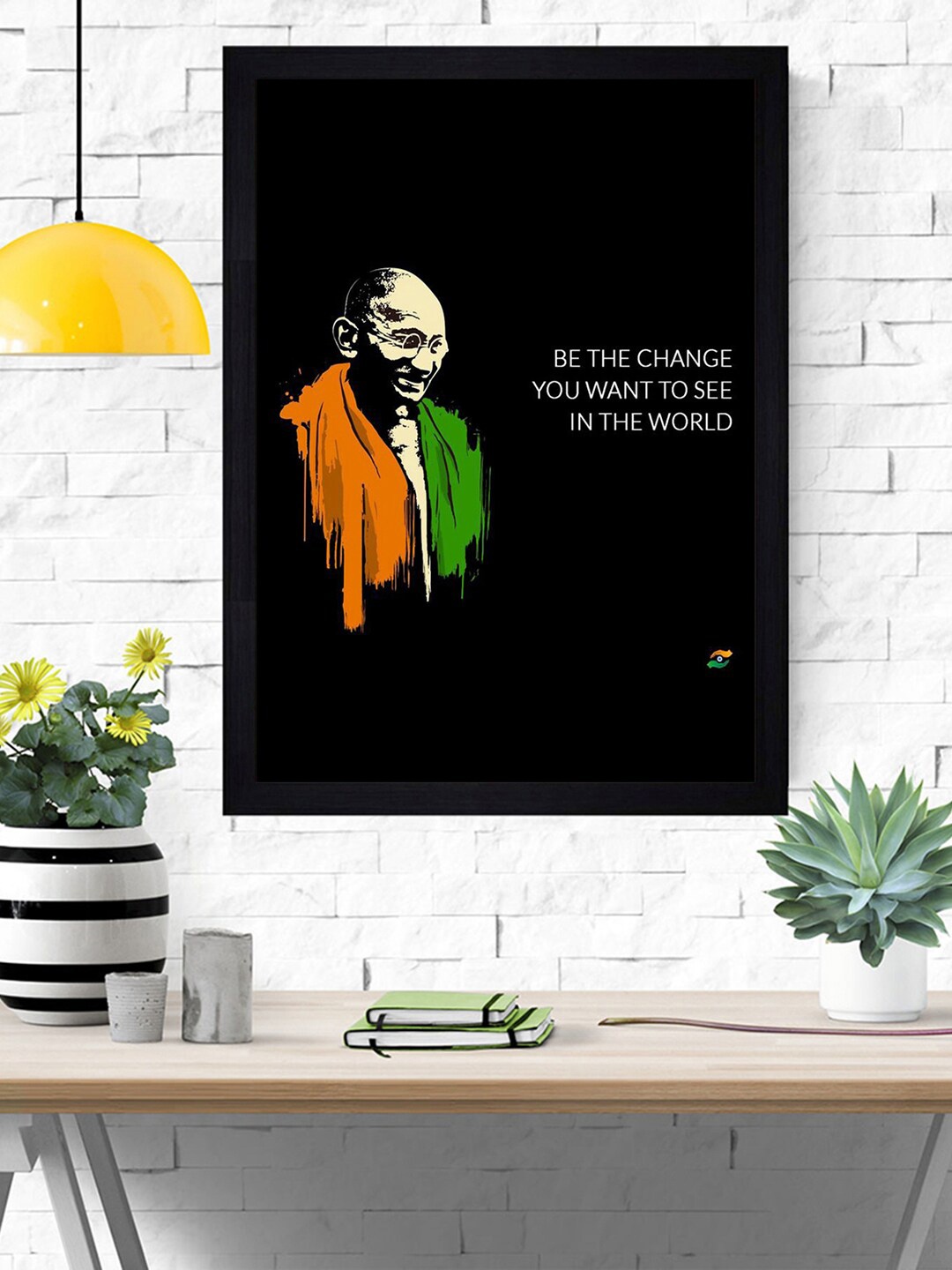 

Gallery99 Black Abstract Mahatma Gandhi Wall Art