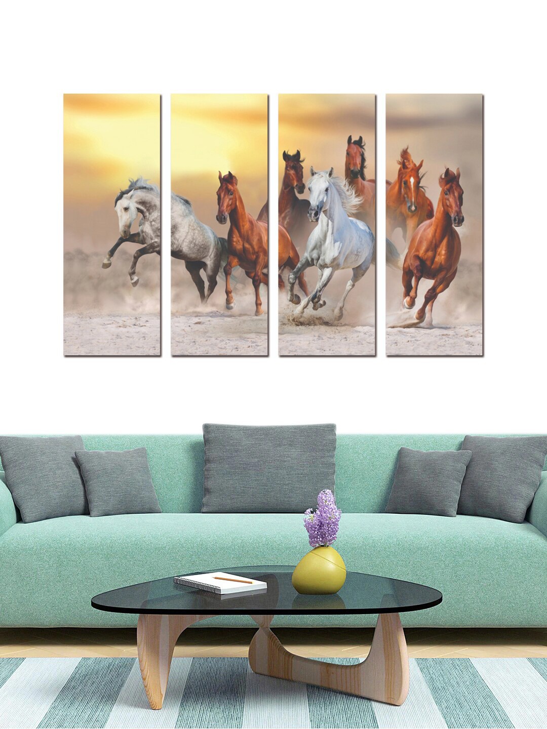 

Gallery99 Set Of 4 White & Brown Printed Framed Wall Art