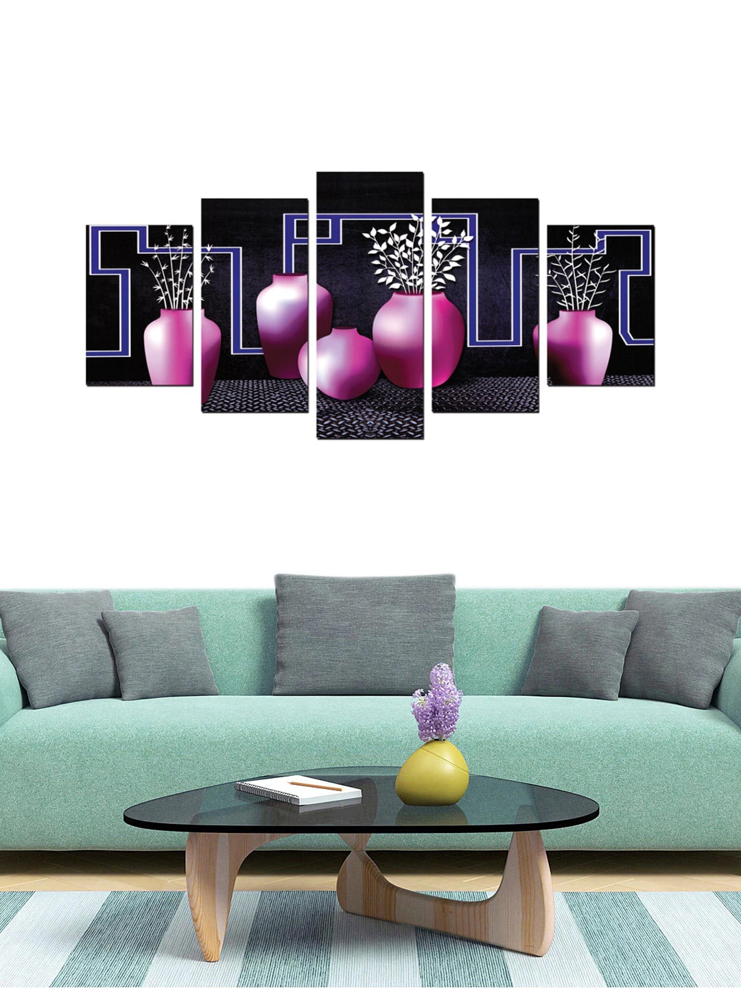 

Gallery99 Set Of 5 Pink Printed Framed Wall Art