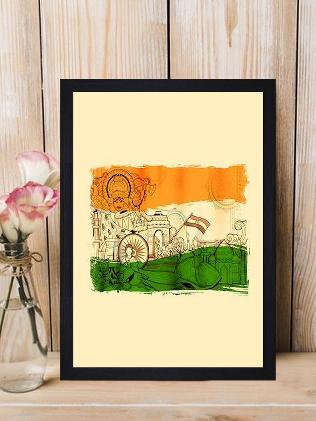 

Gallery99 Yellow Flag Gandhi Framed Wall Art