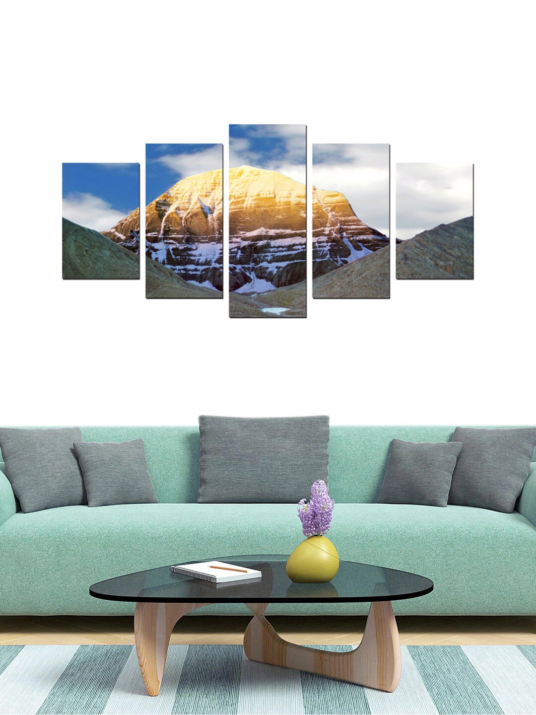 

Gallery99 Set Of 5 White Kangrinboqe Peak Painting Wall Art