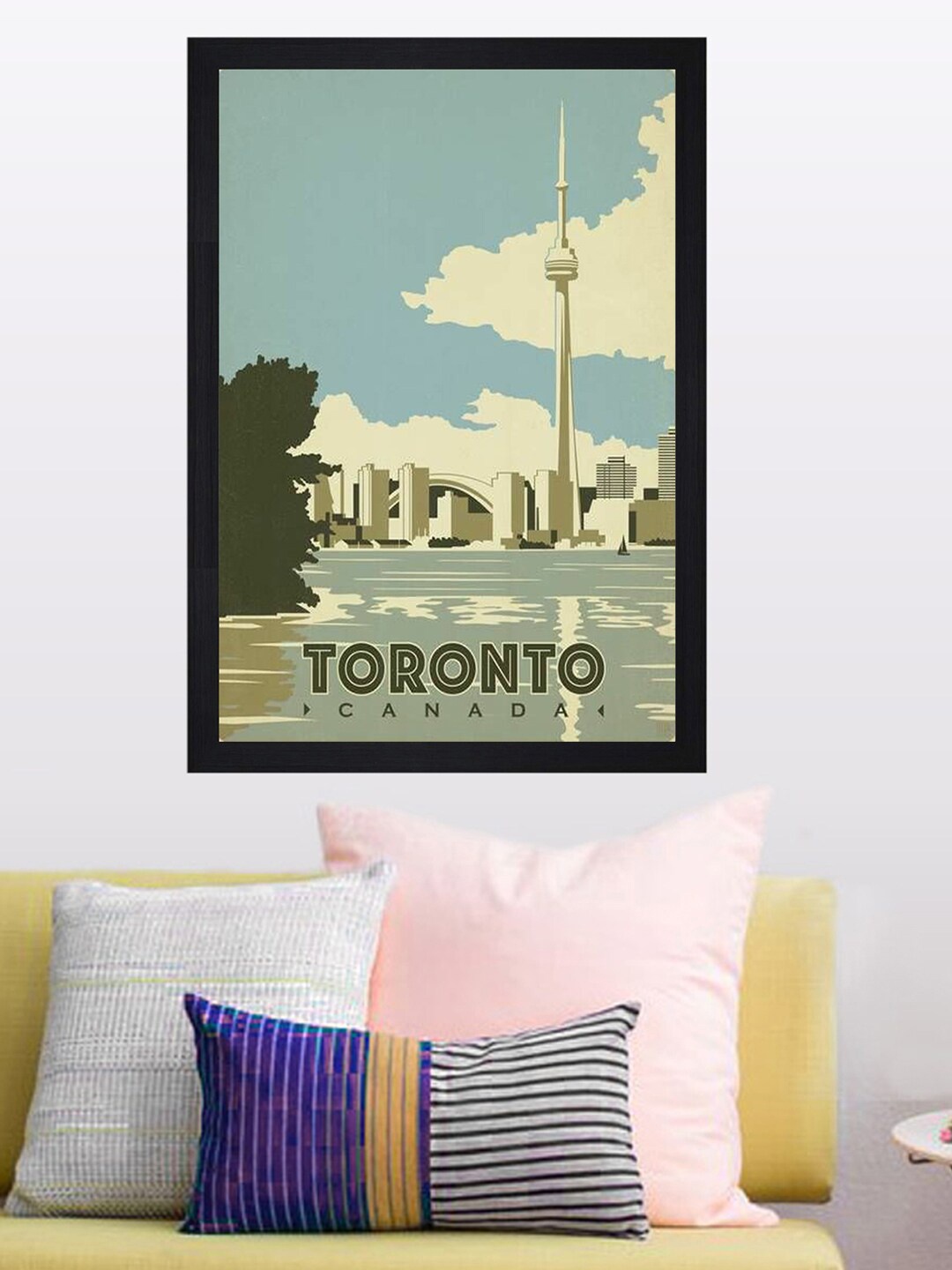 

Gallery99 Grey & Blue Printed Sydney Framed Canvas Wall Painting