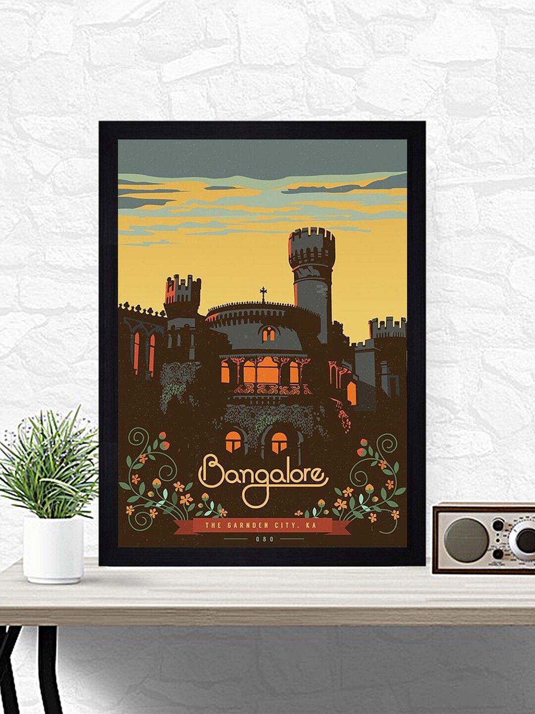 

Gallery99 Brown Bangalore Framed Canvas Art Print Wall Art