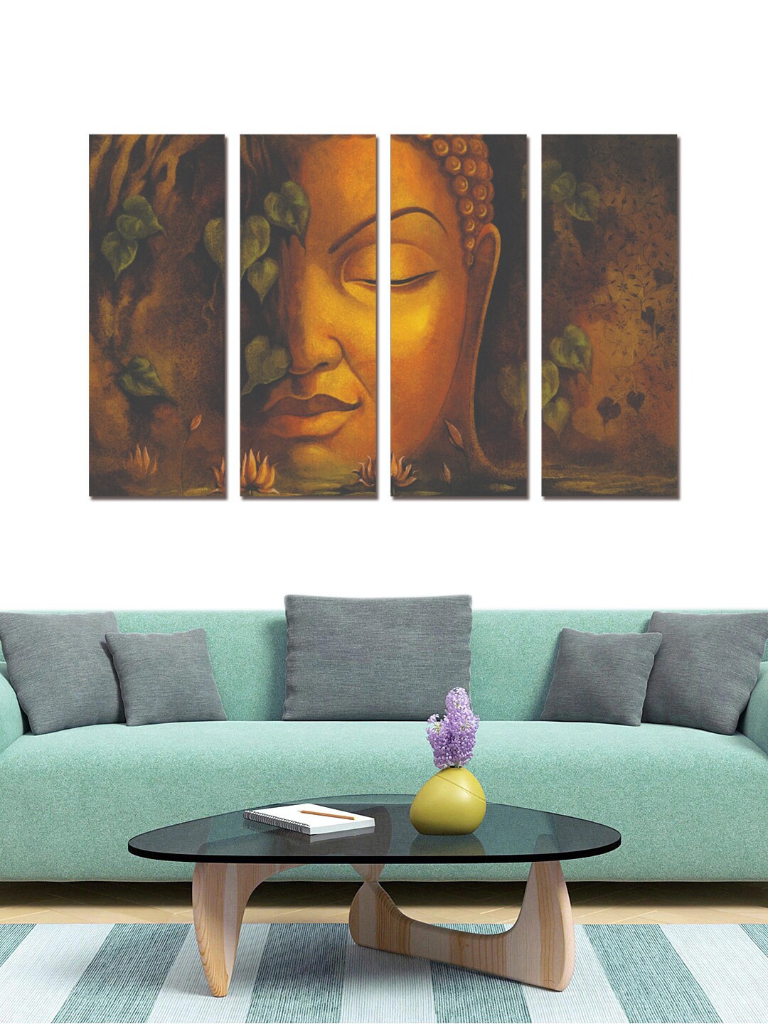 

Gallery99 Set Of 4 Brown Buddha Religion Painting Wall Art