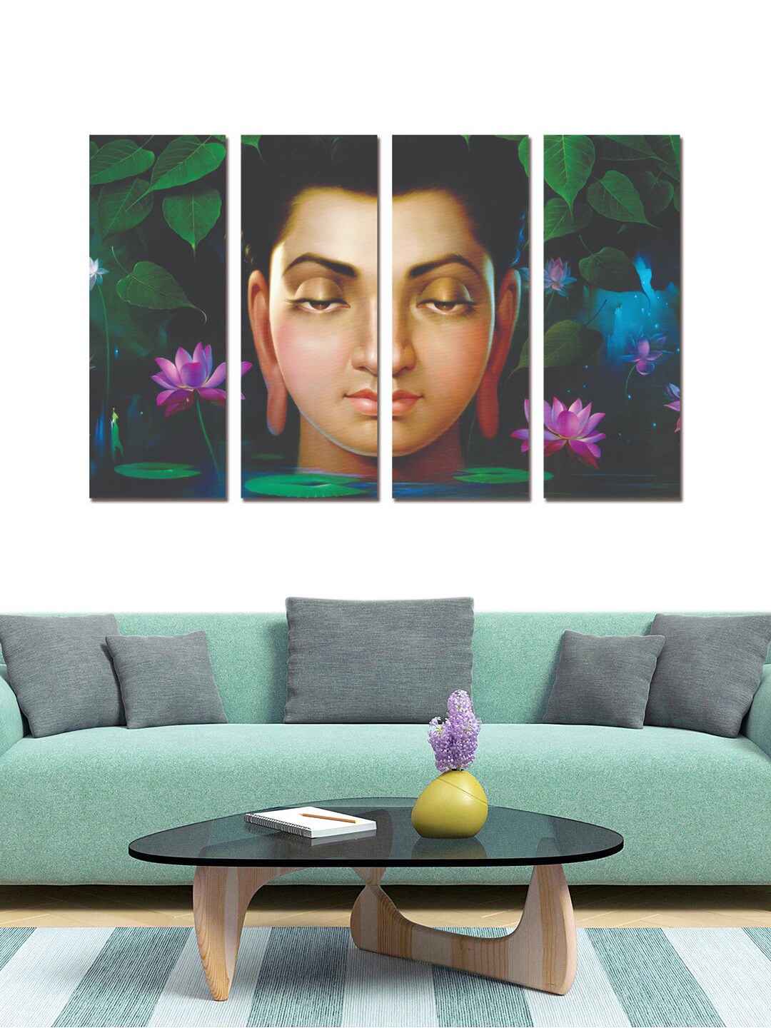 

Gallery99 Set Of 4 Green & Black Printed Framed Wall Art