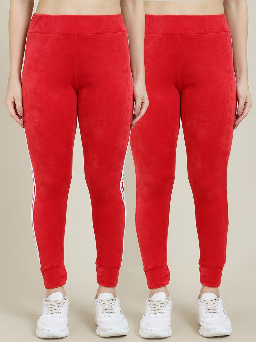 

Miaz Lifestyle Women Pack Of 2 Red Solid Joggers