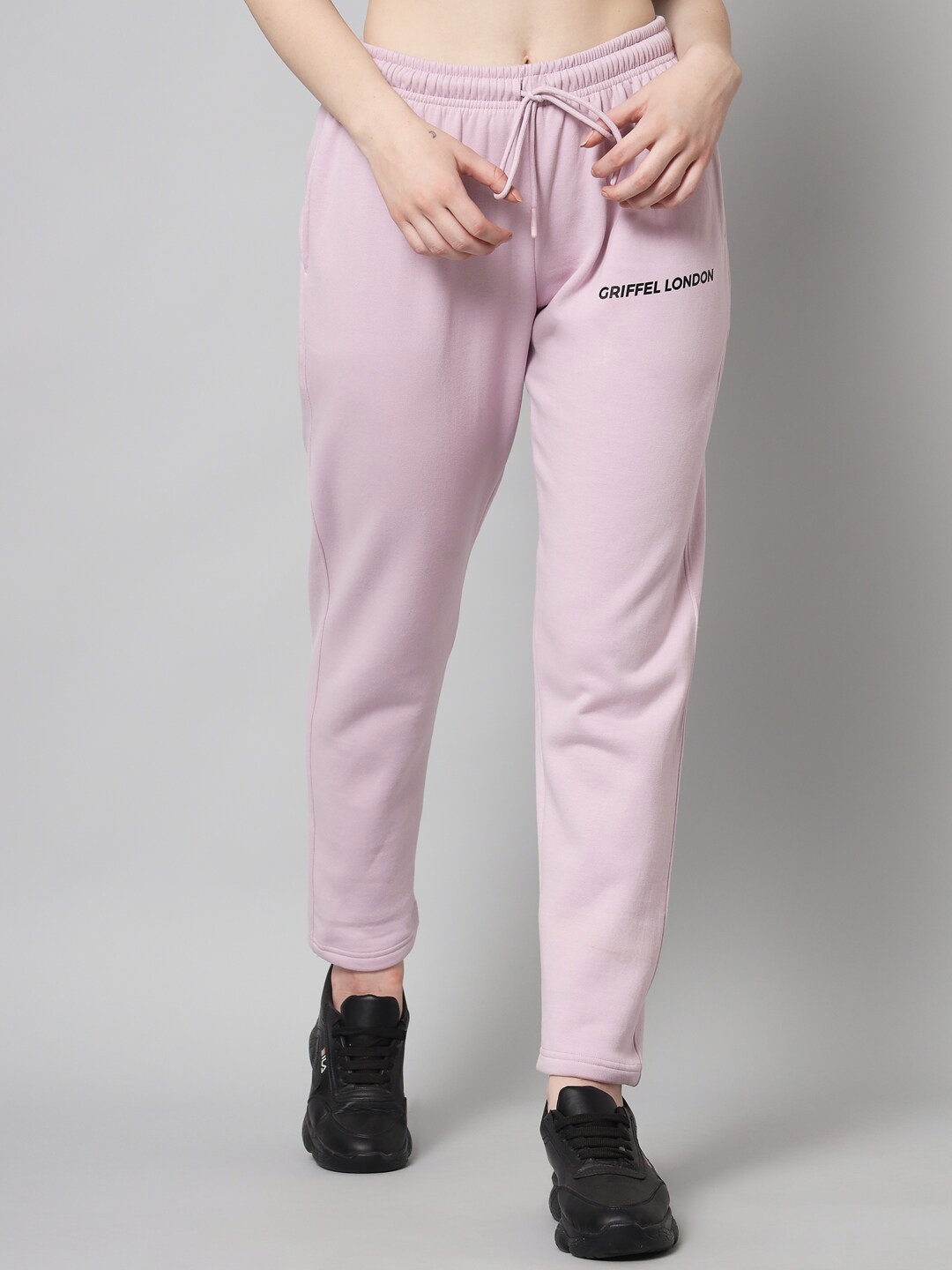 

GRIFFEL Women Purple Solid Cotton Track Pants