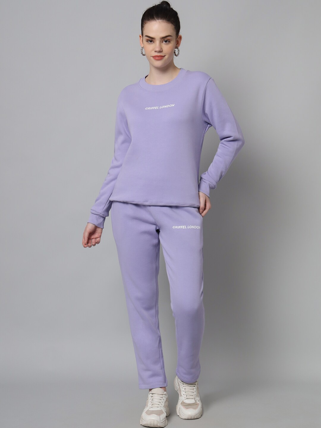

GRIFFEL Women Mauve Solid Tracksuit