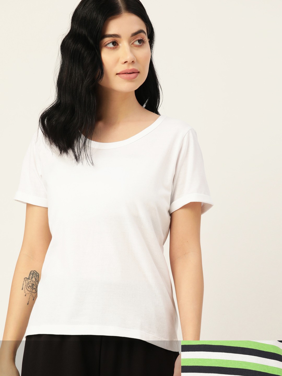 

ETC Women Pack of 2 Printed Lounge Tshirts, Multi